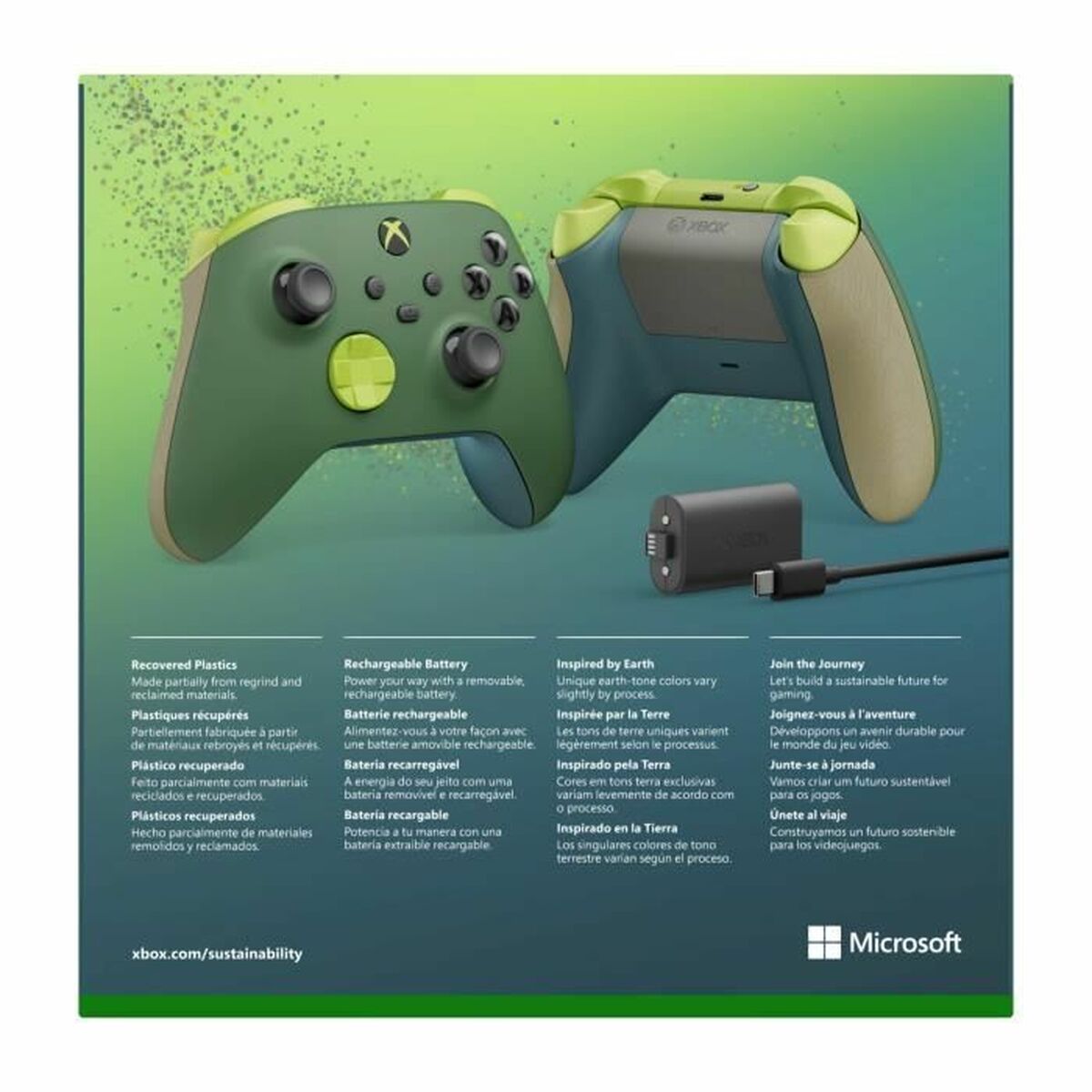 Wireless Gaming Controller Microsoft Green-1