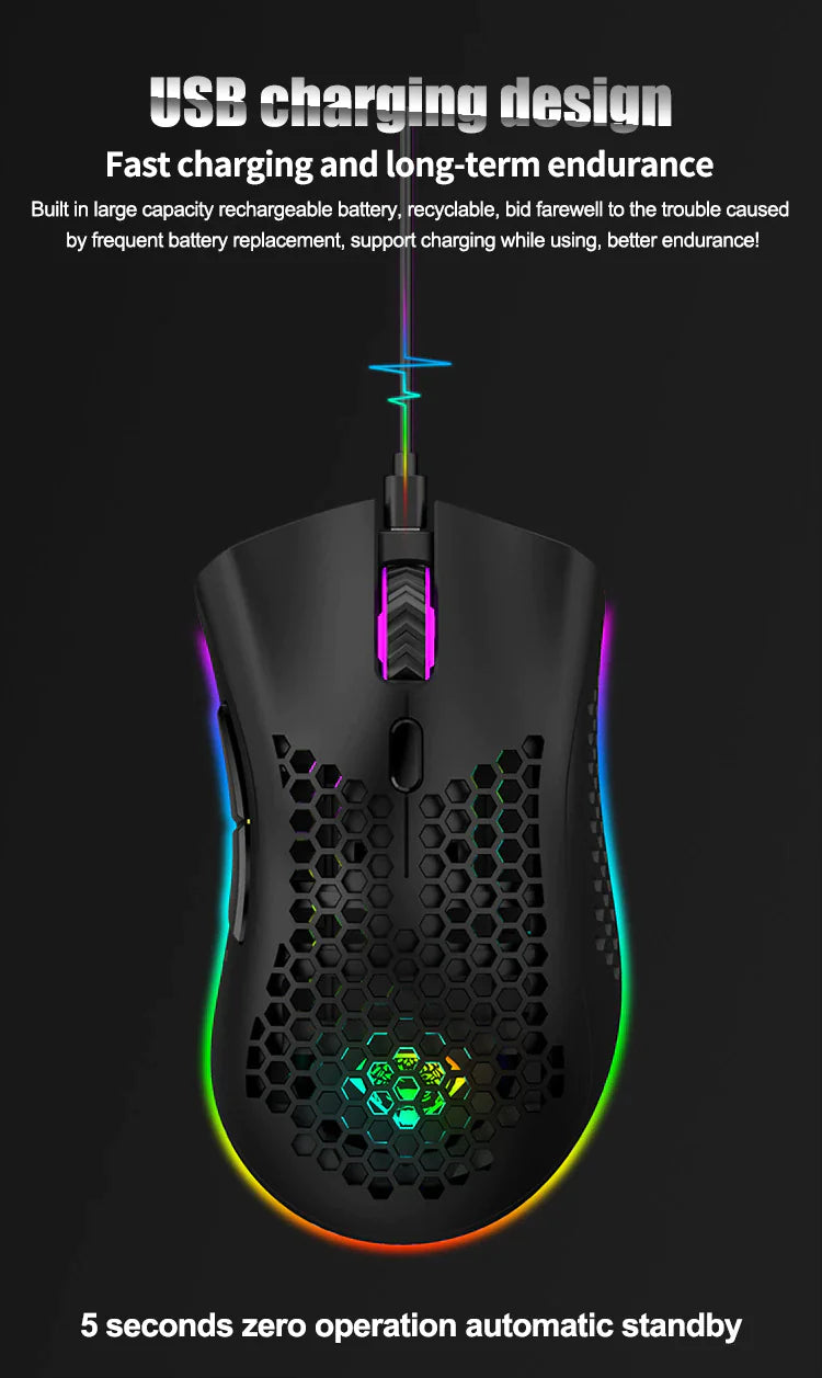 Cordless 7-Color LED Mouse