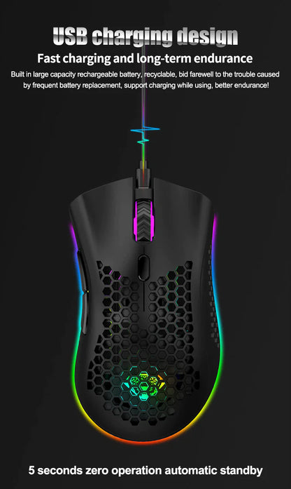 Cordless 7-Color LED Mouse