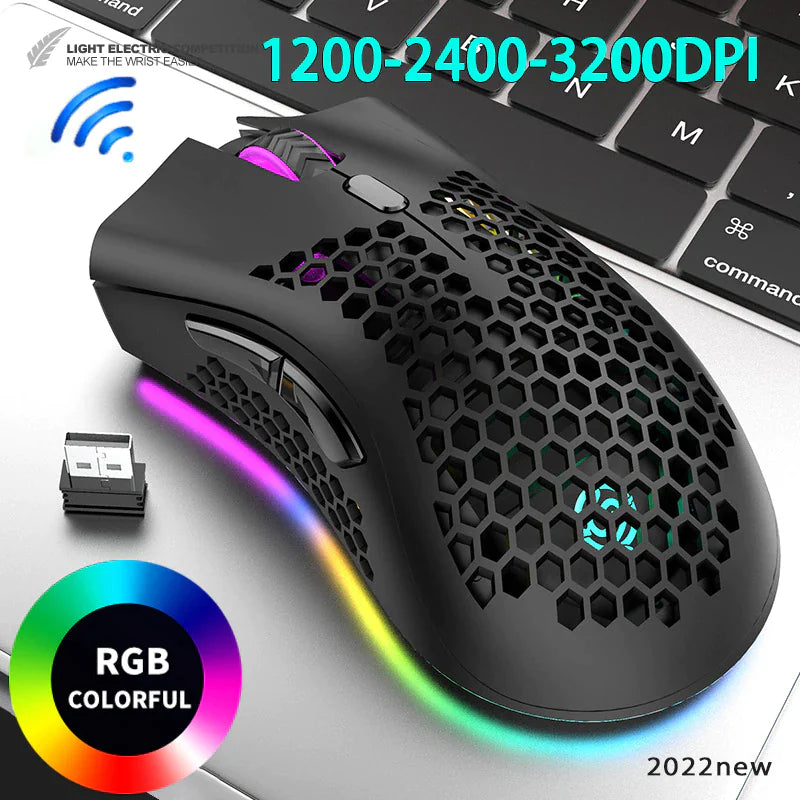 Cordless 7-Color LED Mouse