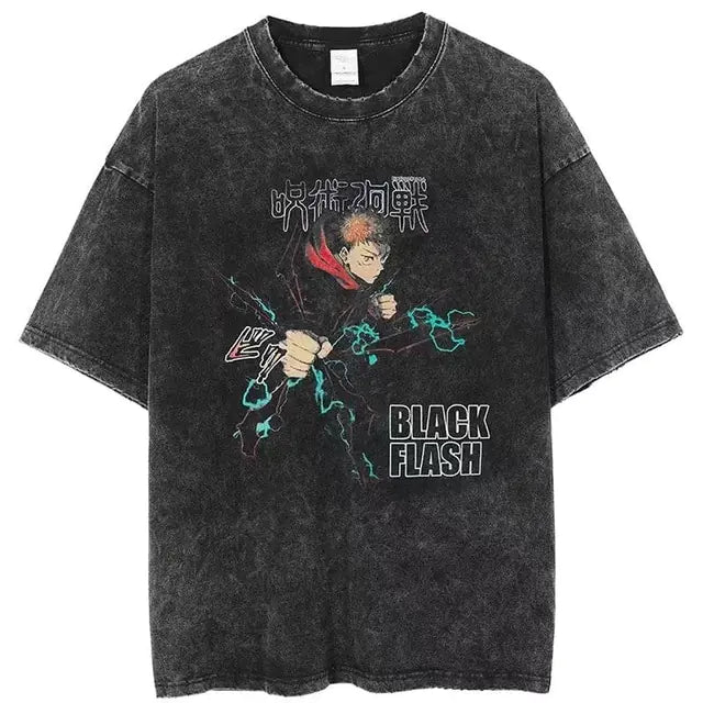 Vintage Washed Anime T-Shirts (Various)