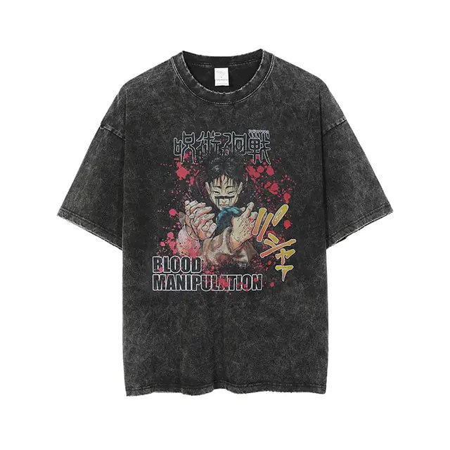 Vintage Washed Anime T-Shirts (Various)