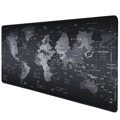 World Map Extended Gaming Mouse Pad - Grayscale