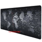 World Map Extended Gaming Mouse Pad - Grayscale