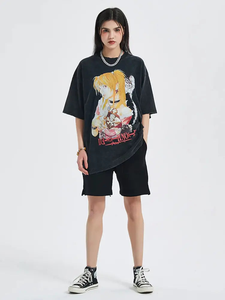 Vintage Washed Anime T-Shirts (Various)