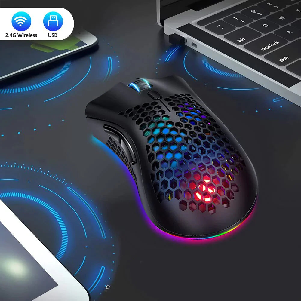 Cordless 7-Color LED Mouse