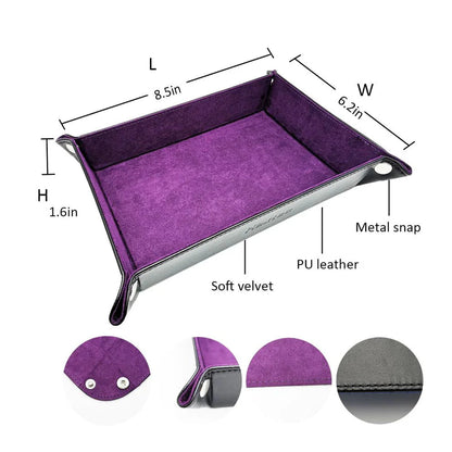 Foldable Dice Tray Dice Set - Purple-1