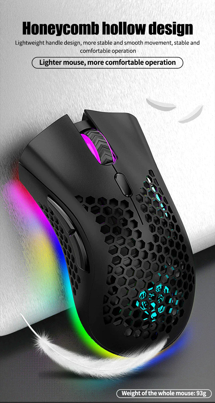 Cordless 7-Color LED Mouse