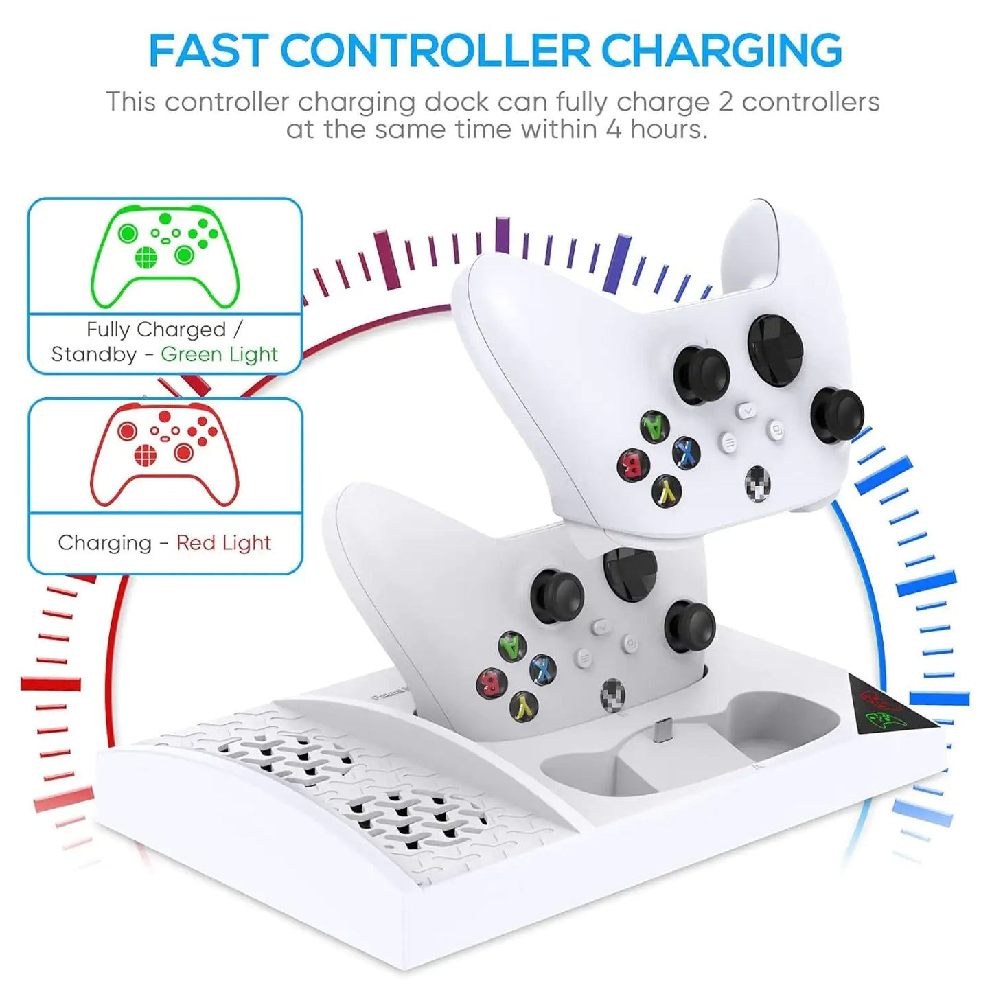 Charger Stand with Cooling Fan for Xbox Series S – Ultimate Gaming Accessory Bundle