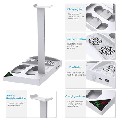 Charger Stand with Cooling Fan for Xbox Series S – Ultimate Gaming Accessory Bundle