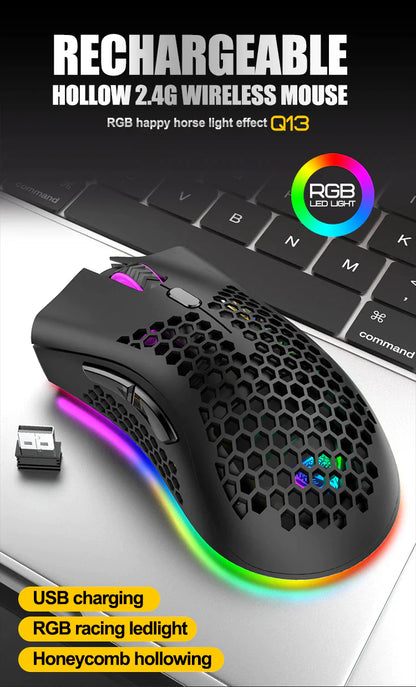 Cordless 7-Color LED Mouse